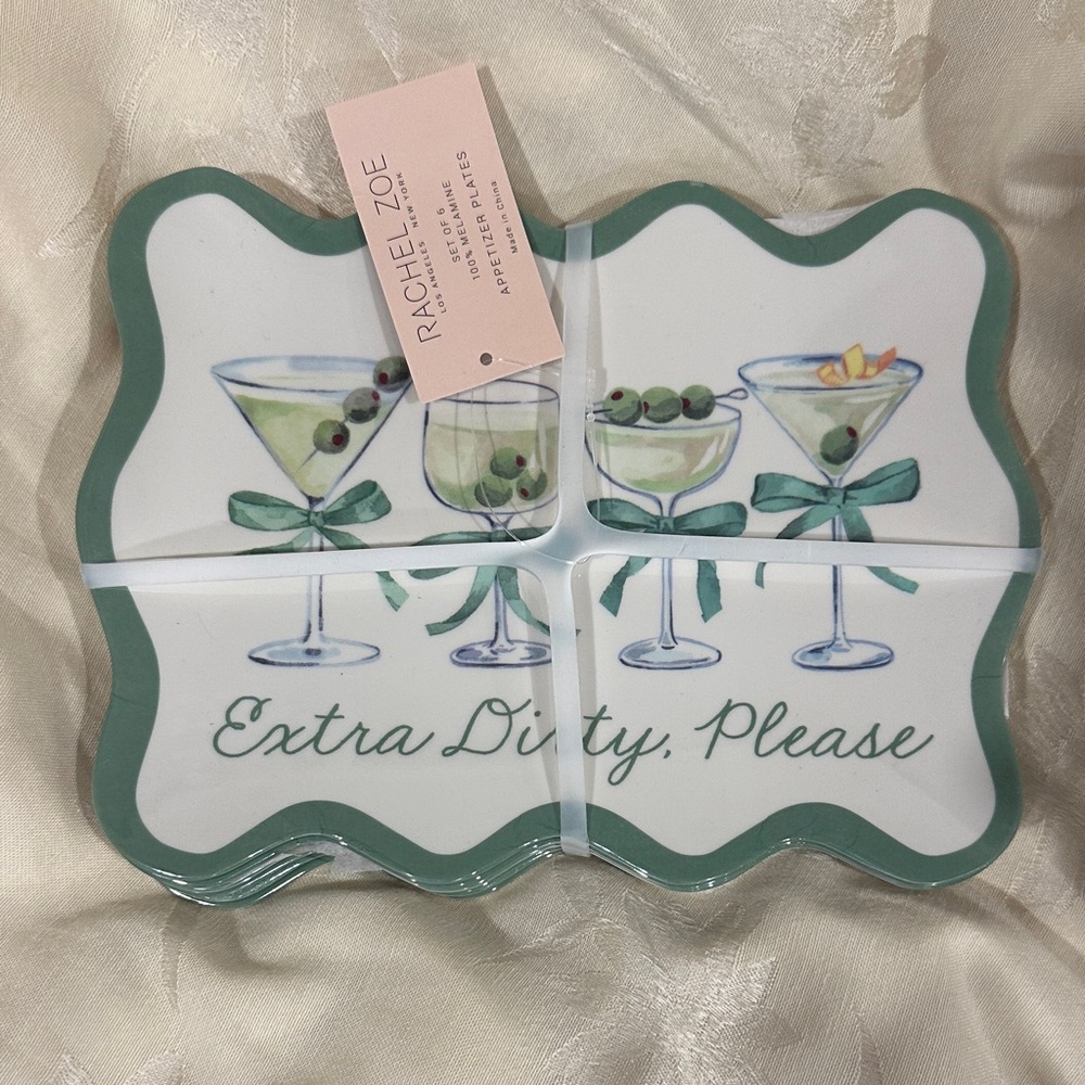 NWT Set of 6 100% Melamine Appetizer Plates